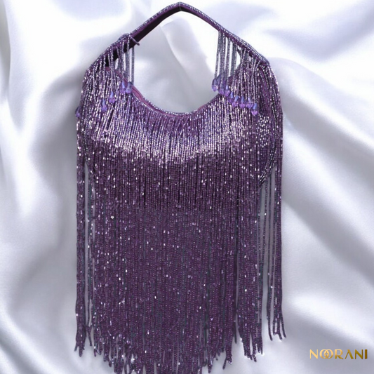 Amethyst Cascade Tassel Bag