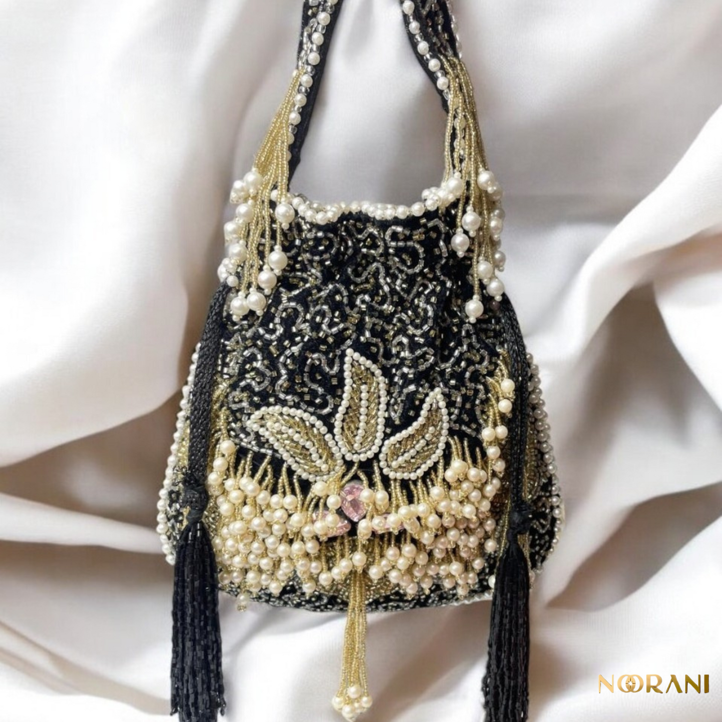 Black & Cream Elegance Purse